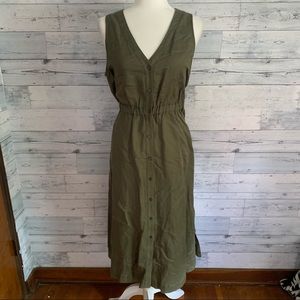 Ann Taylor button down dress with pockets